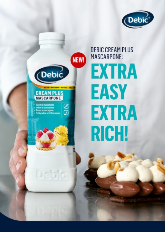 Debic Cream Plus Mascarpone brochure for bakers