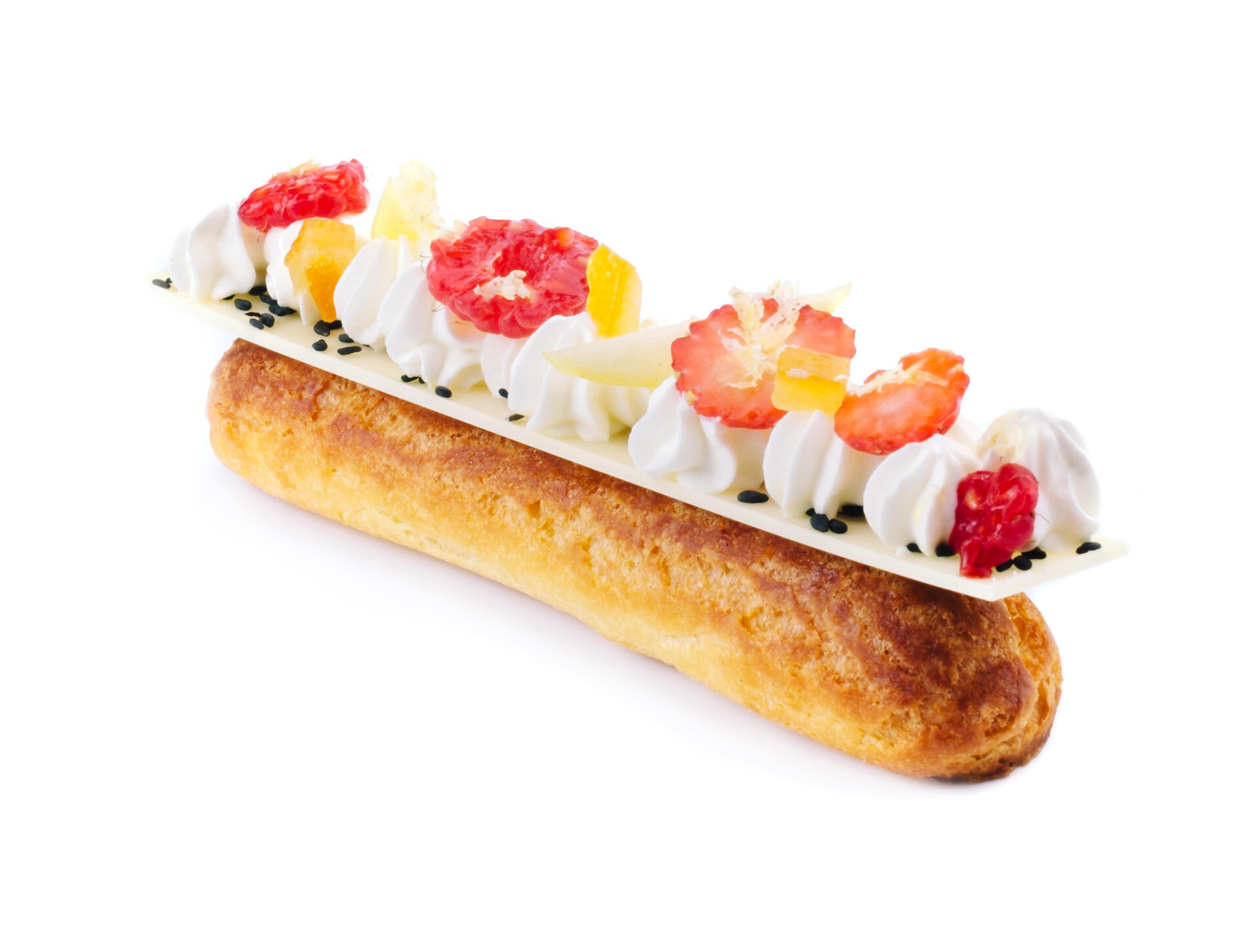 Eclair met citroen en sesam
