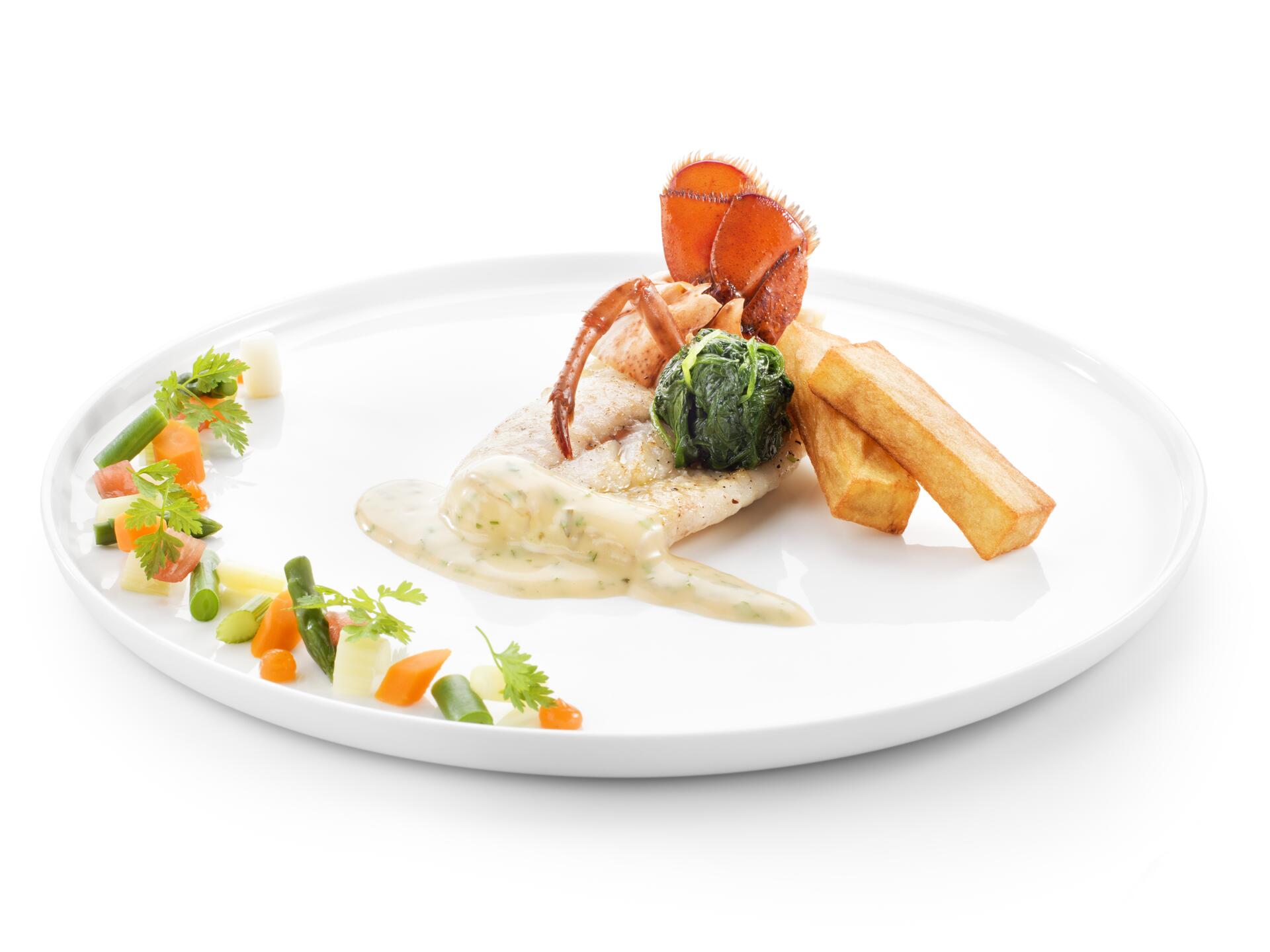 Steinbutt mit Hummer-Béarnaise - de