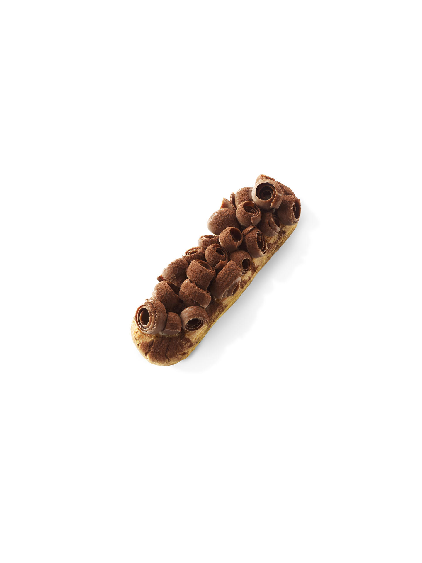 Eclair met chocoladecrème en krieken