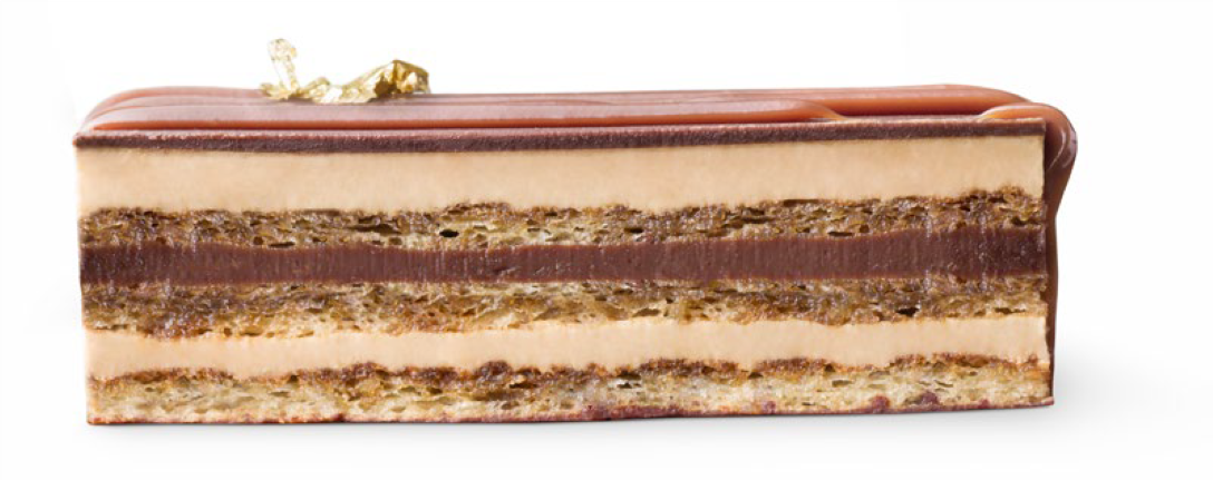 Opérette avec crème de beurre au café