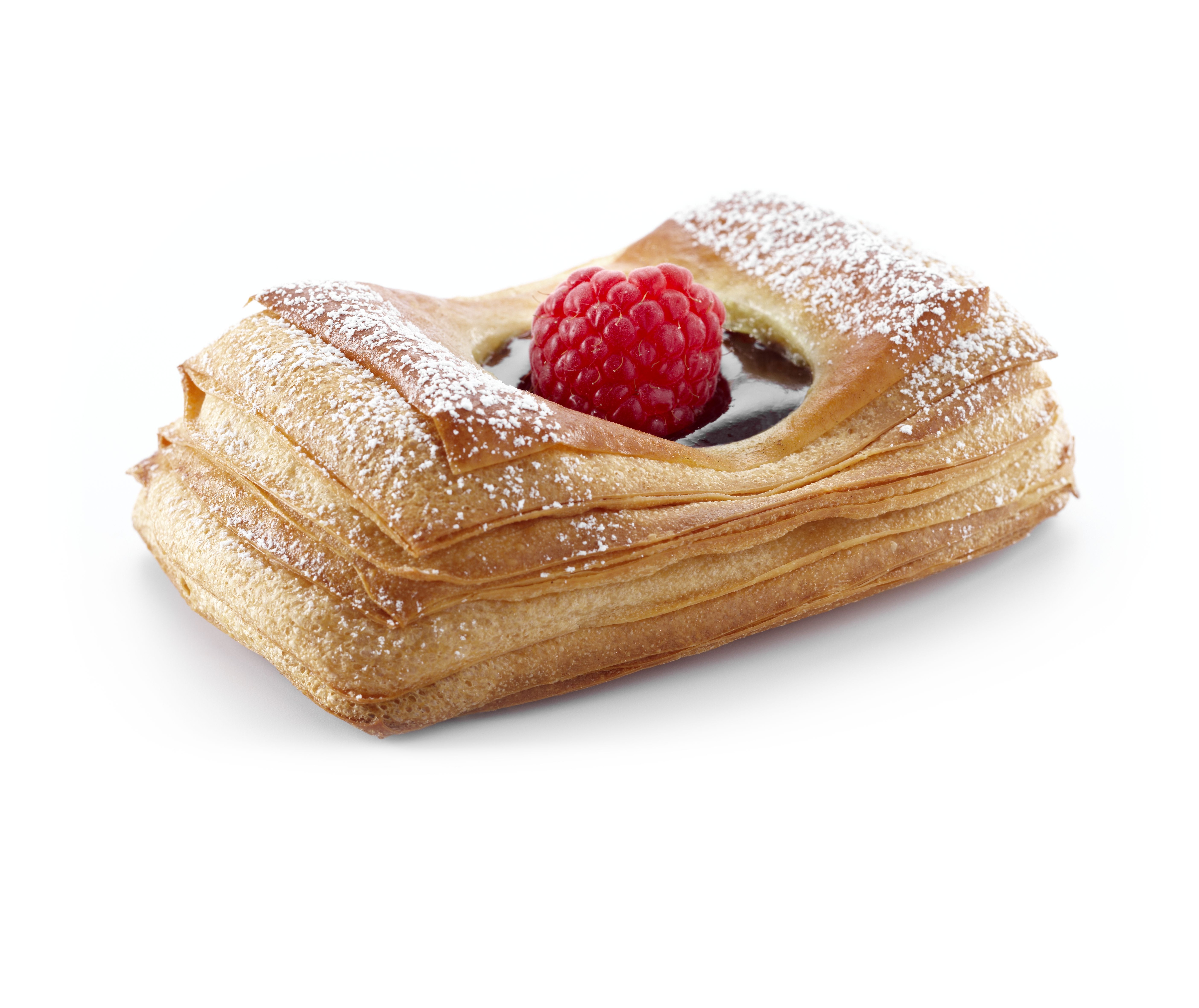 Viennoiserie aux pistaches et framboises
