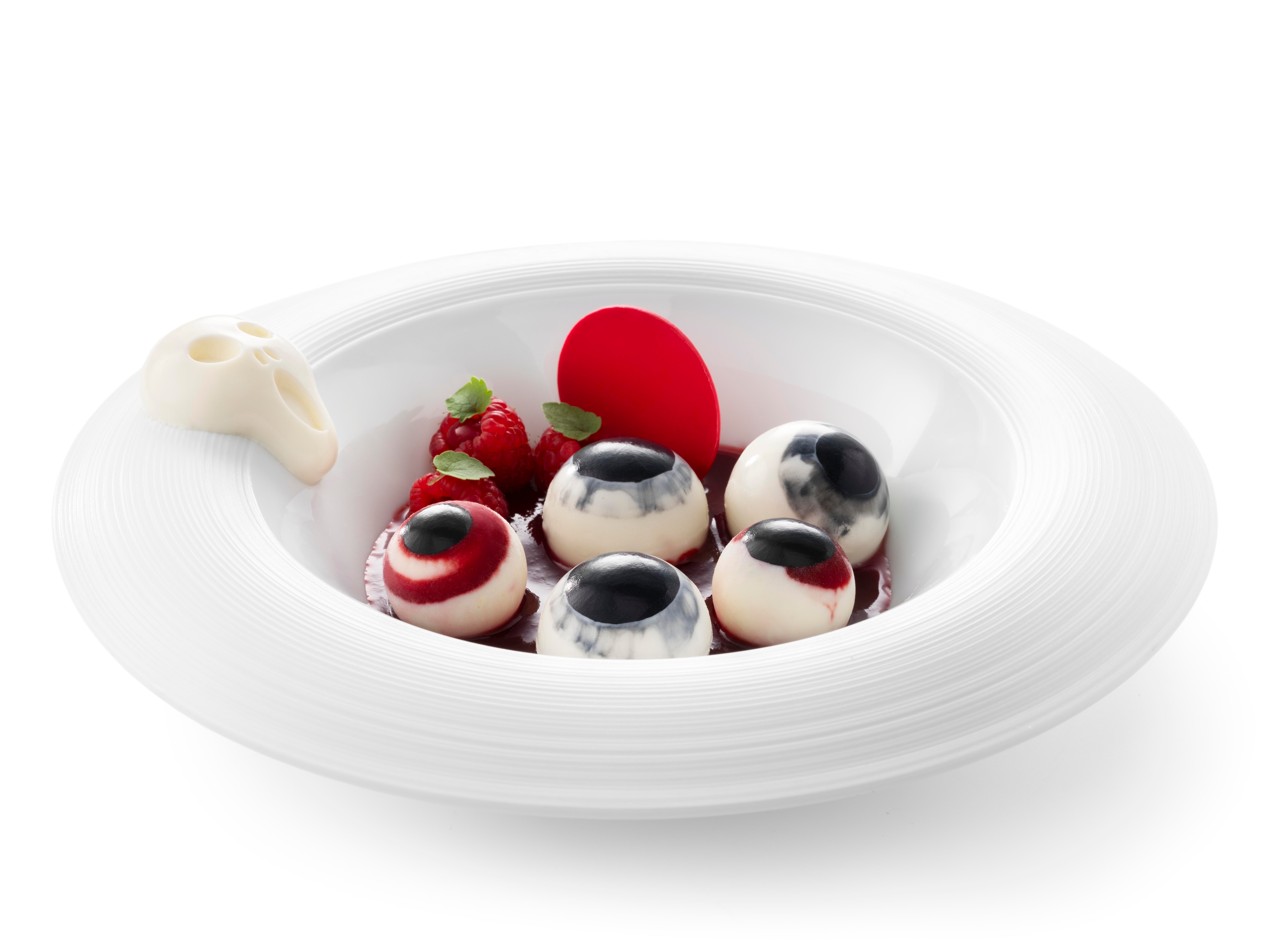Ojos de panna cotta