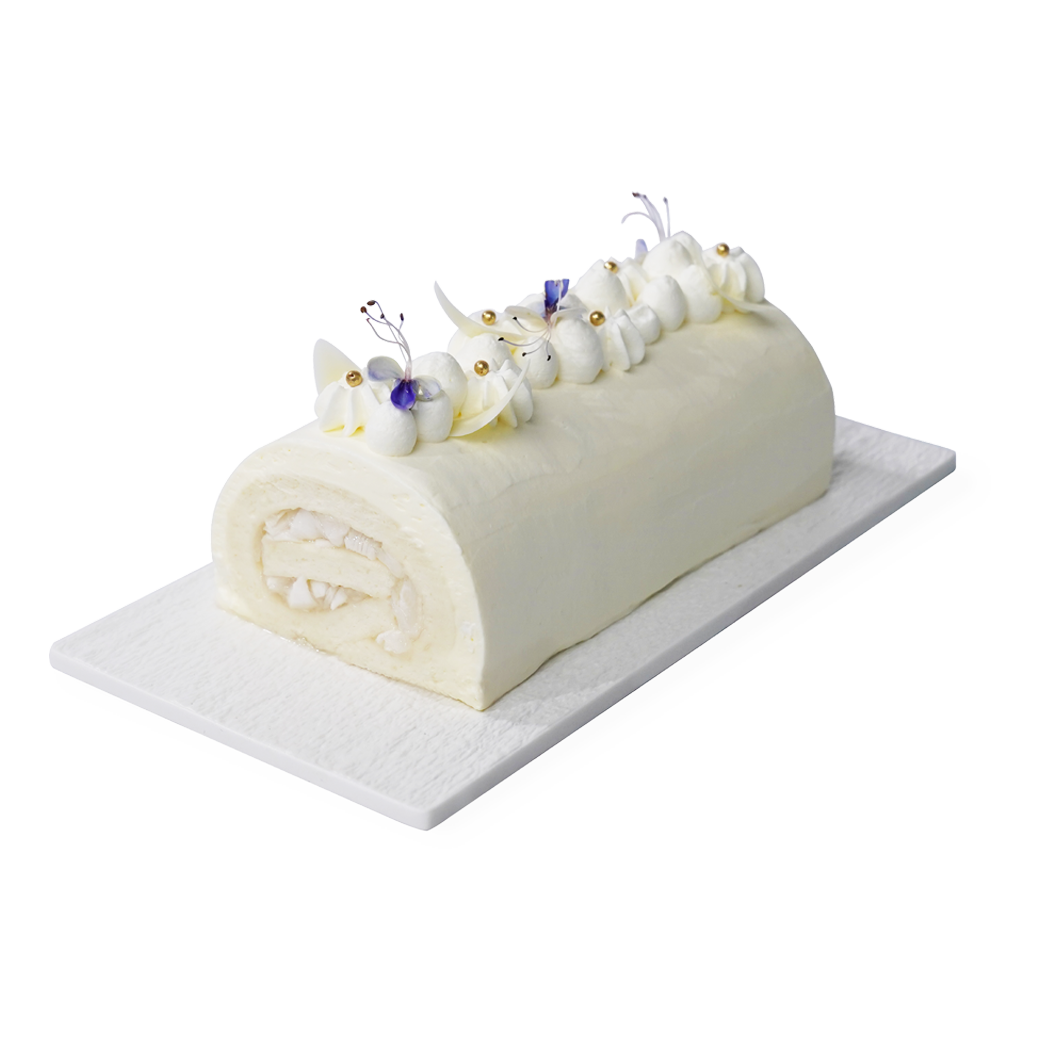 Coconut swiss roll cake