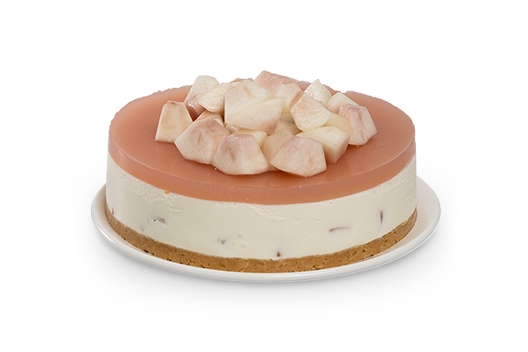 White peach cheese mousse cake