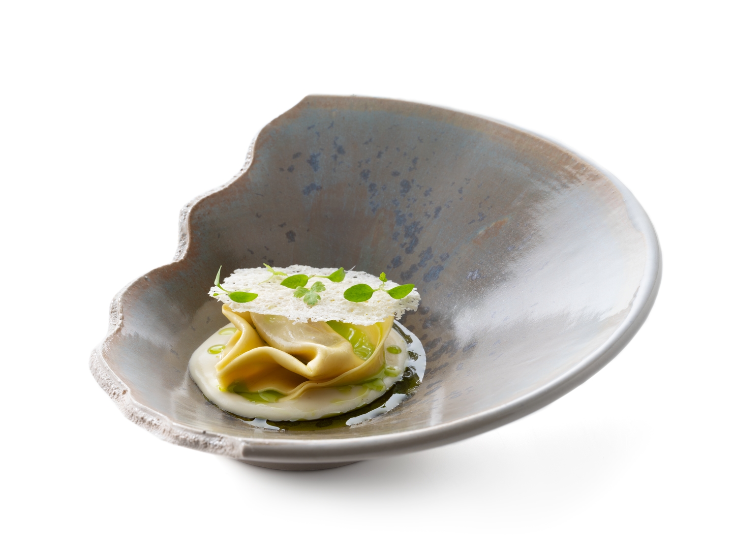Tortellini with parmesan fondue sauce