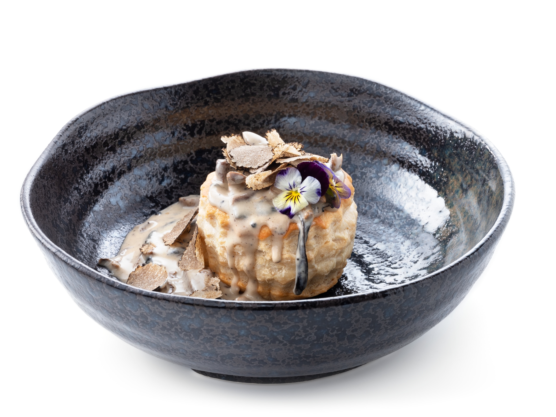 Vegetarische vol-au-vent met truffelroom