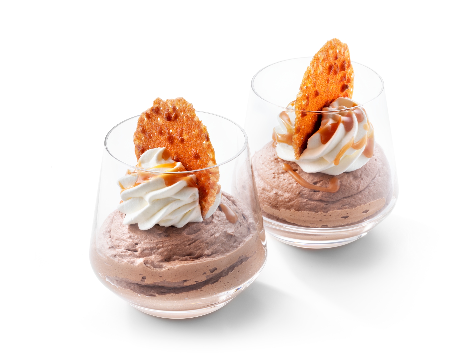 Chocolademousse met gezouten karamel 