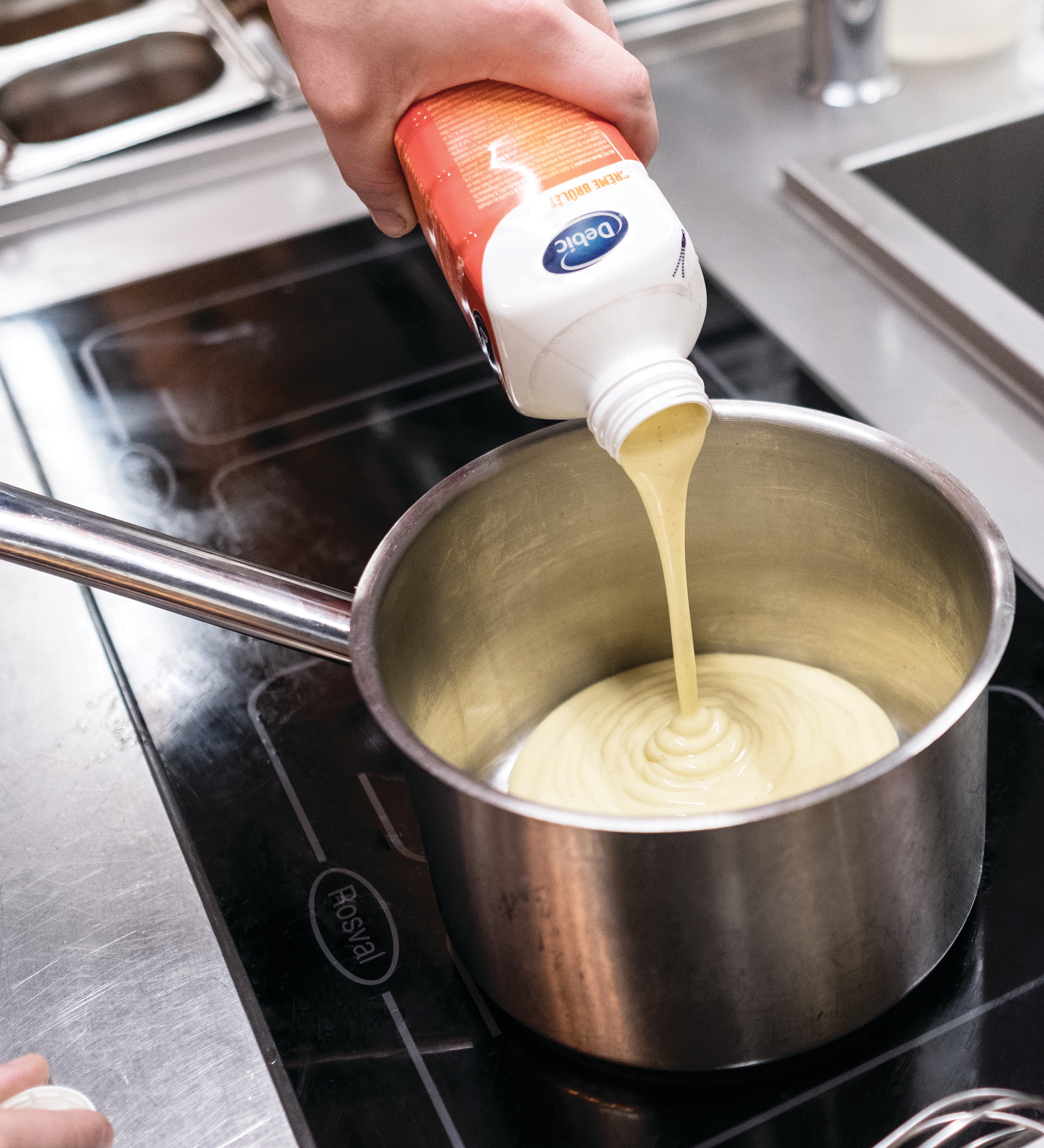 Hoeveel kan ik extra toevoegen aan de vloeibare Debic Desserten?