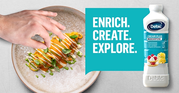 Enrich your dishes with Debic Cream Plus Mascarpone 