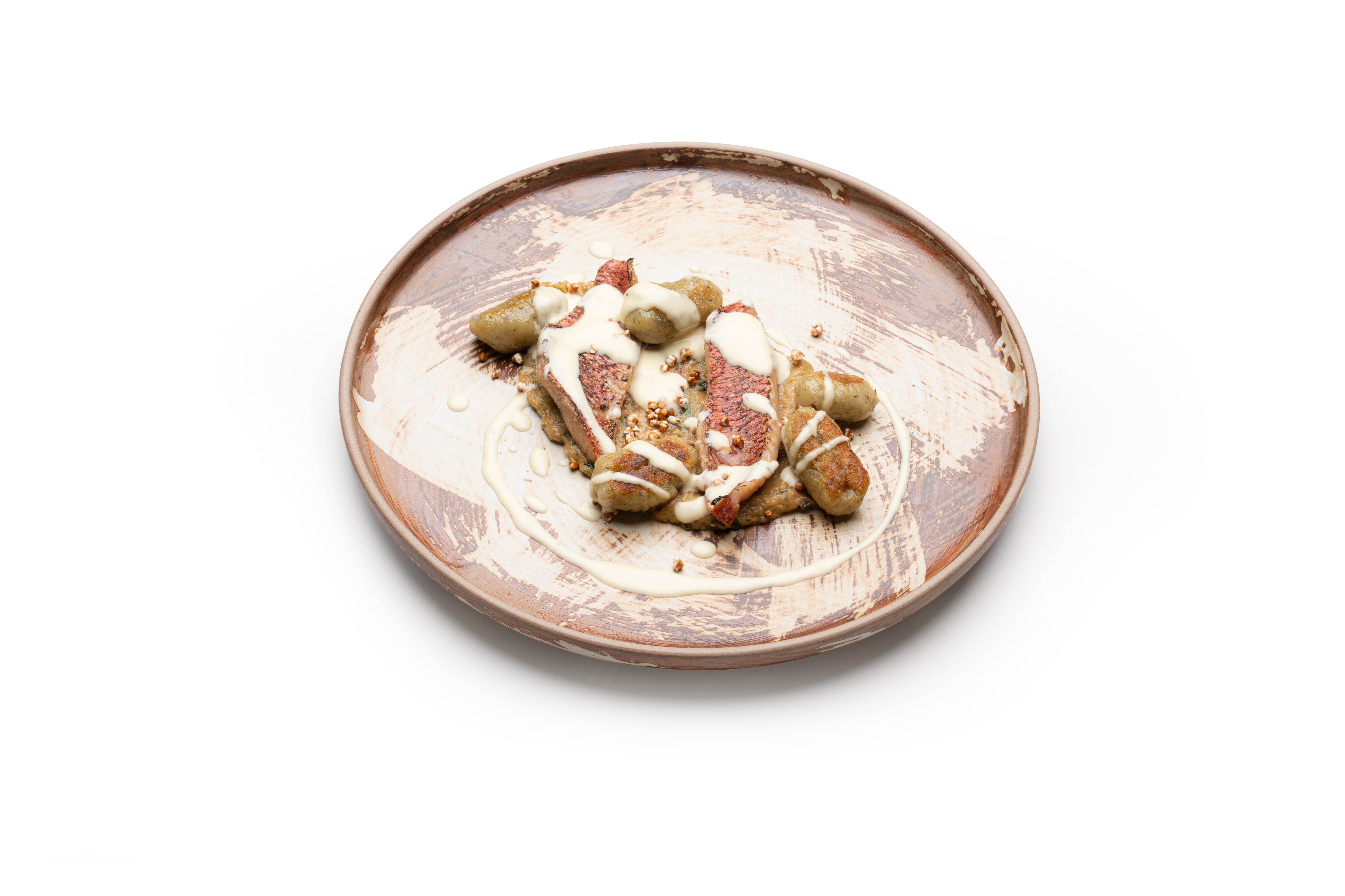 Rouget barbet gnocchi de courgettes