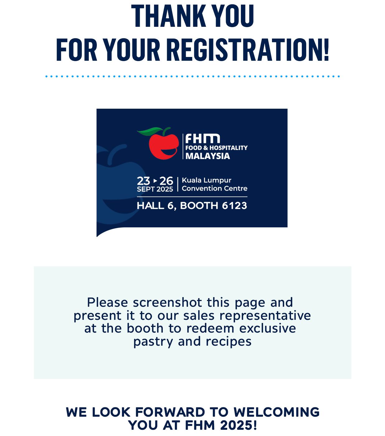 Thank you for your registration!