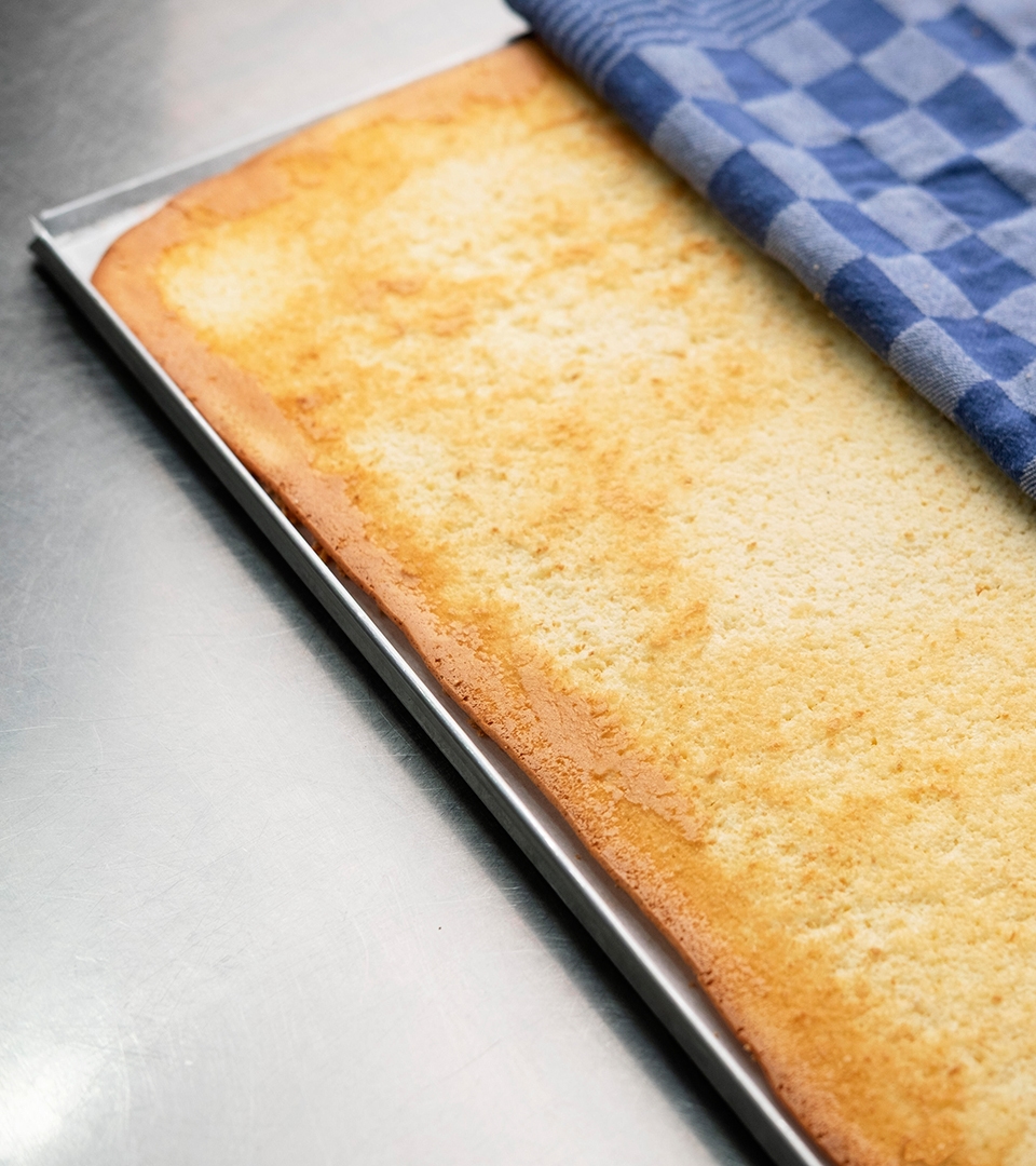 Świeżo upieczony biszkopt do Swissle