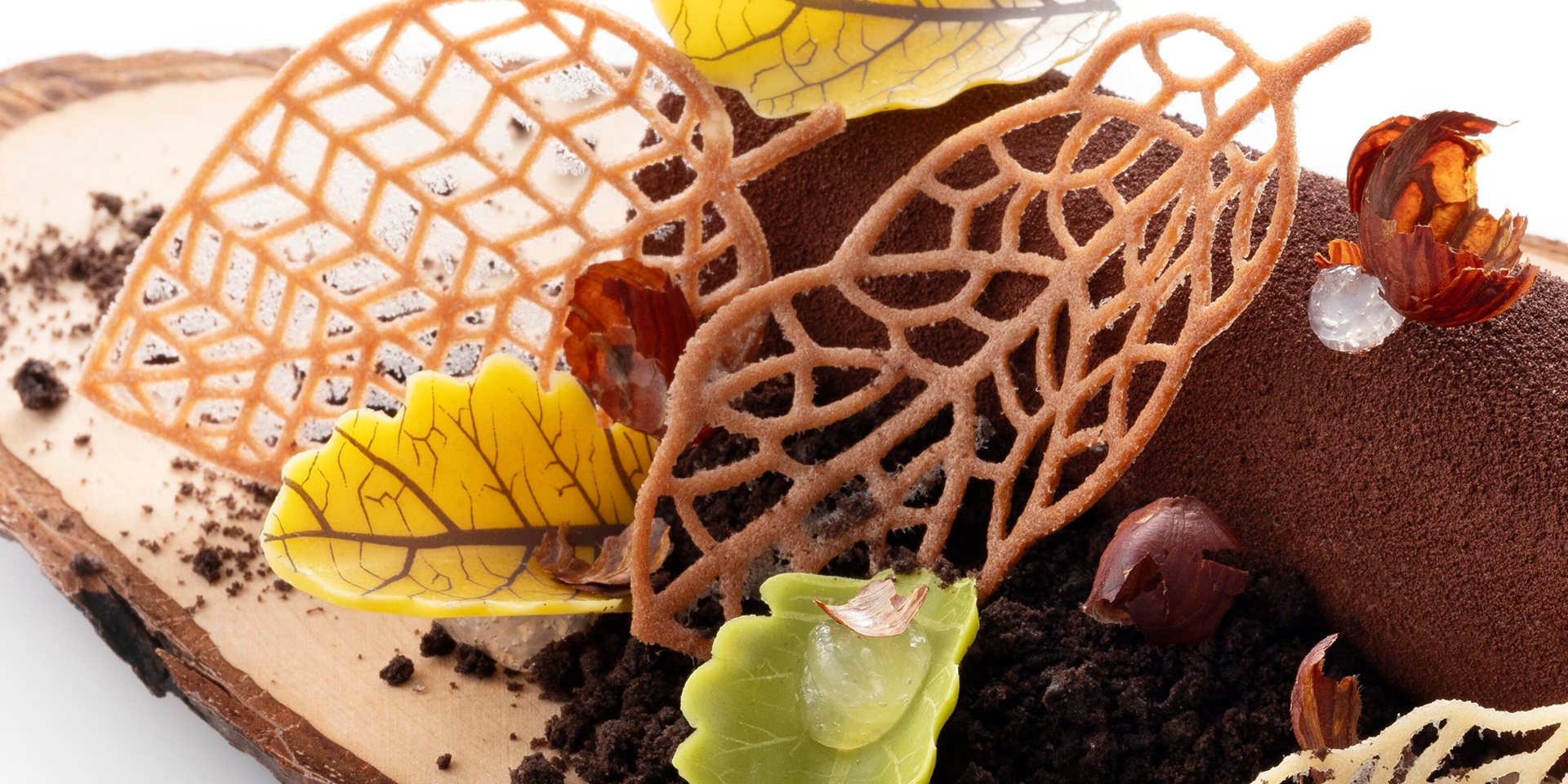 Hazelnut parfait log