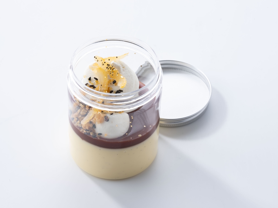 Verrine met vanillecrème