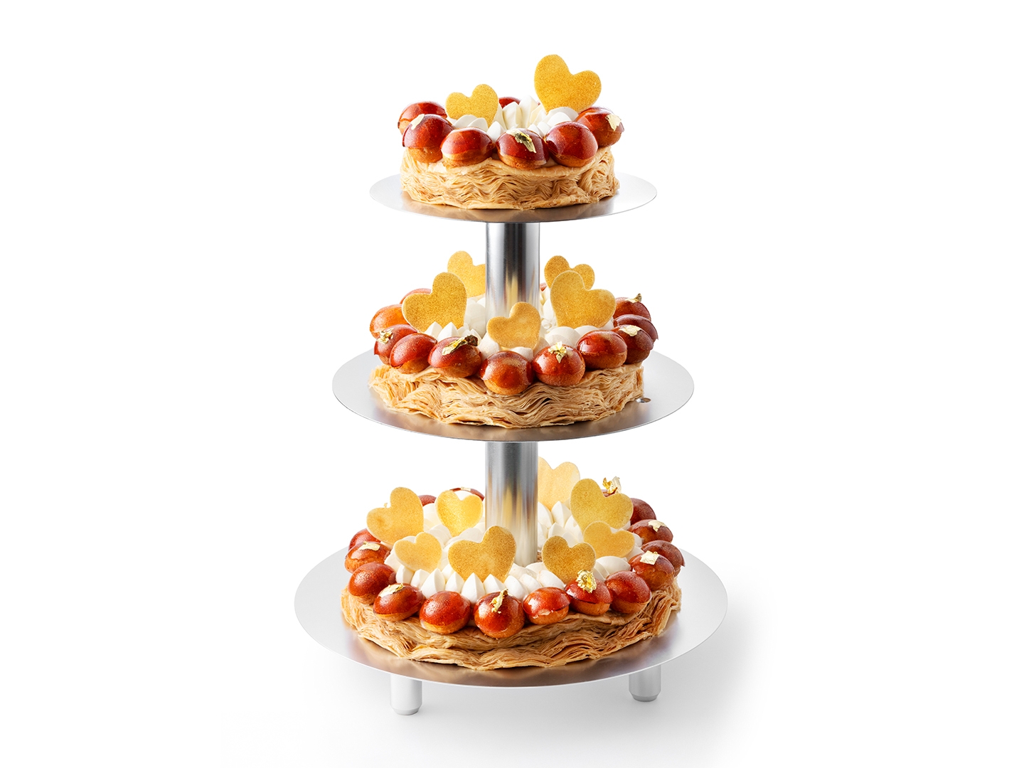 St. Honoré tower wedding cake