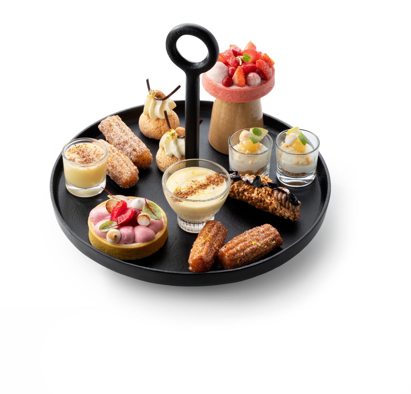 Dessert tapas plating