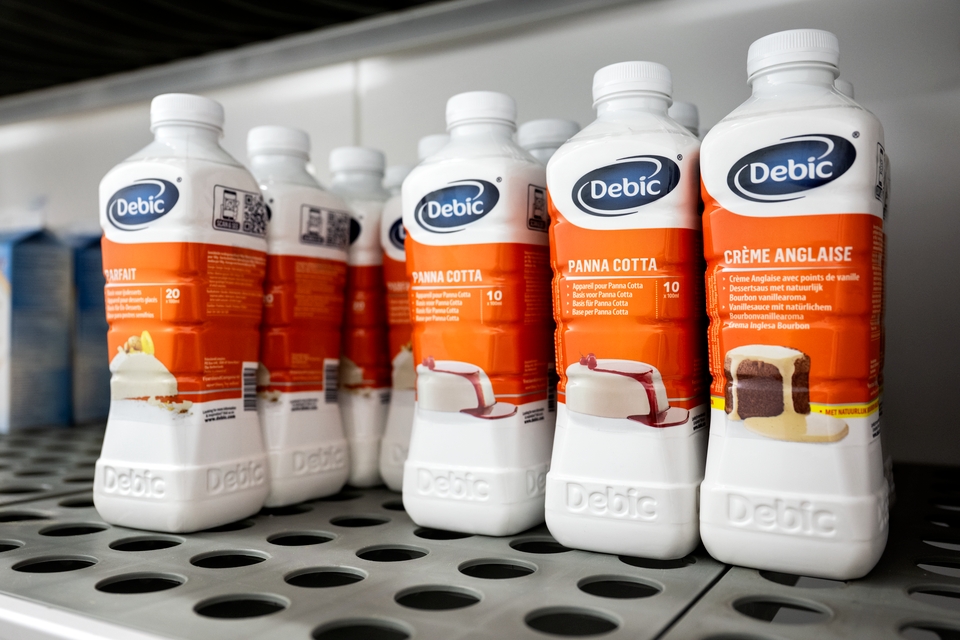 Debic Desserts range on a shelf