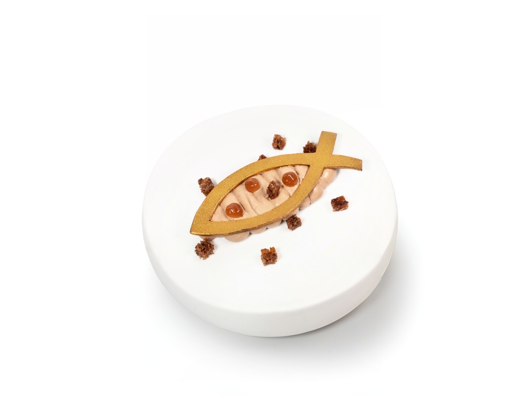 Mousse especiada with sherry vinegar gel | Debic