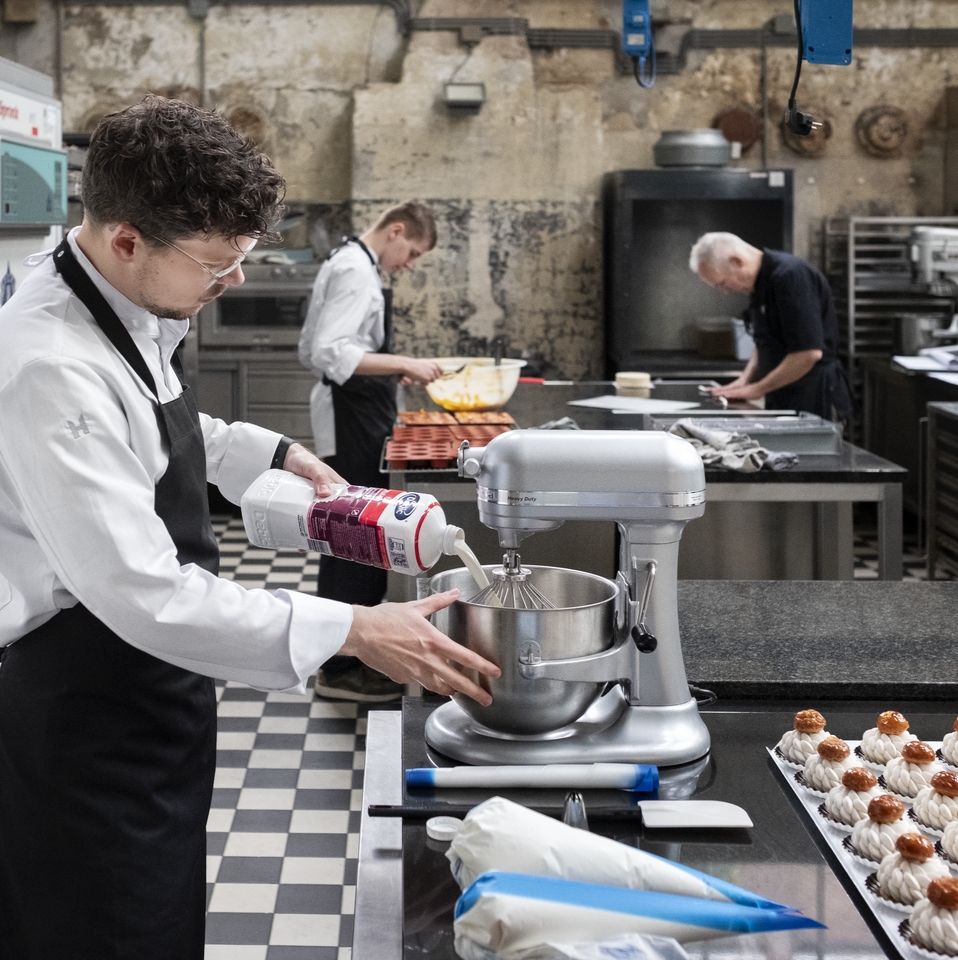 Bakers in kitchen using Debic Mixes