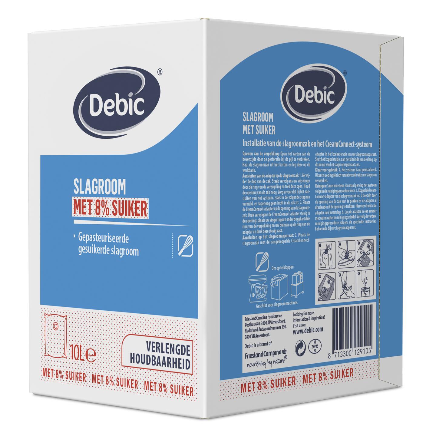 Debic Slagroom met 8% suiker