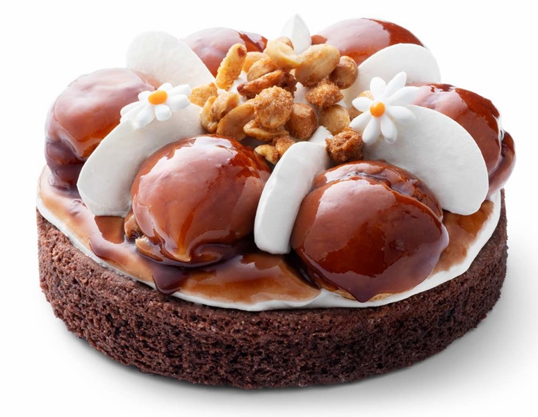Profiterole karamel fudgetaart