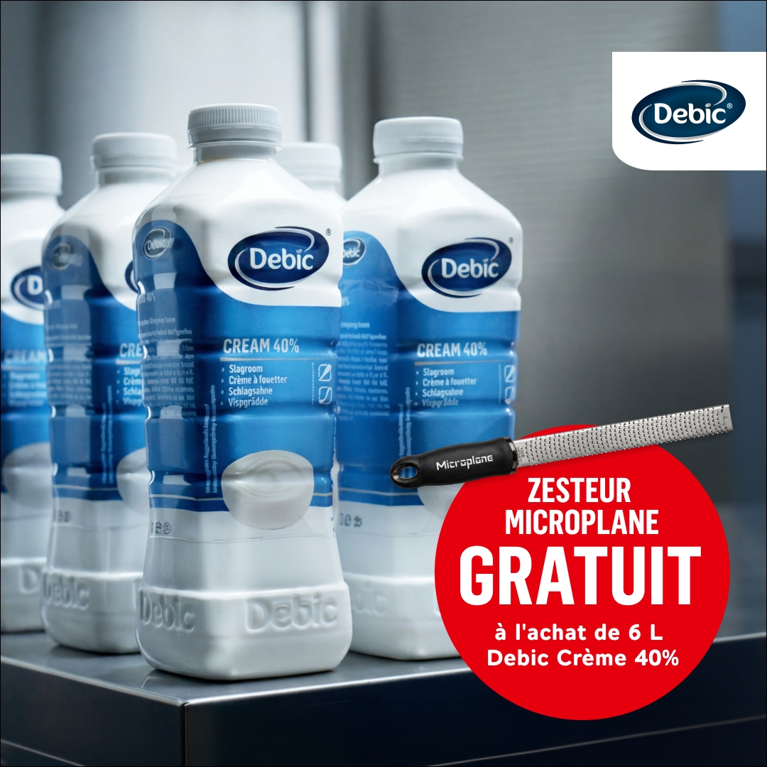 Commandez la crème Debic 40 % et recevez un zesteur gratuit