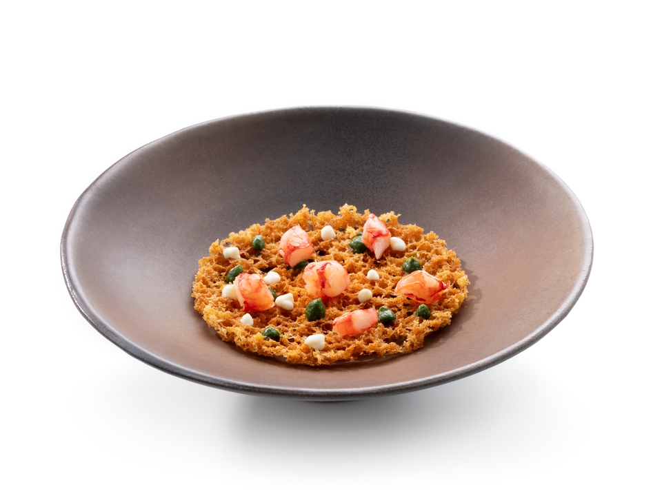 Tortillita with Carabinero prawns