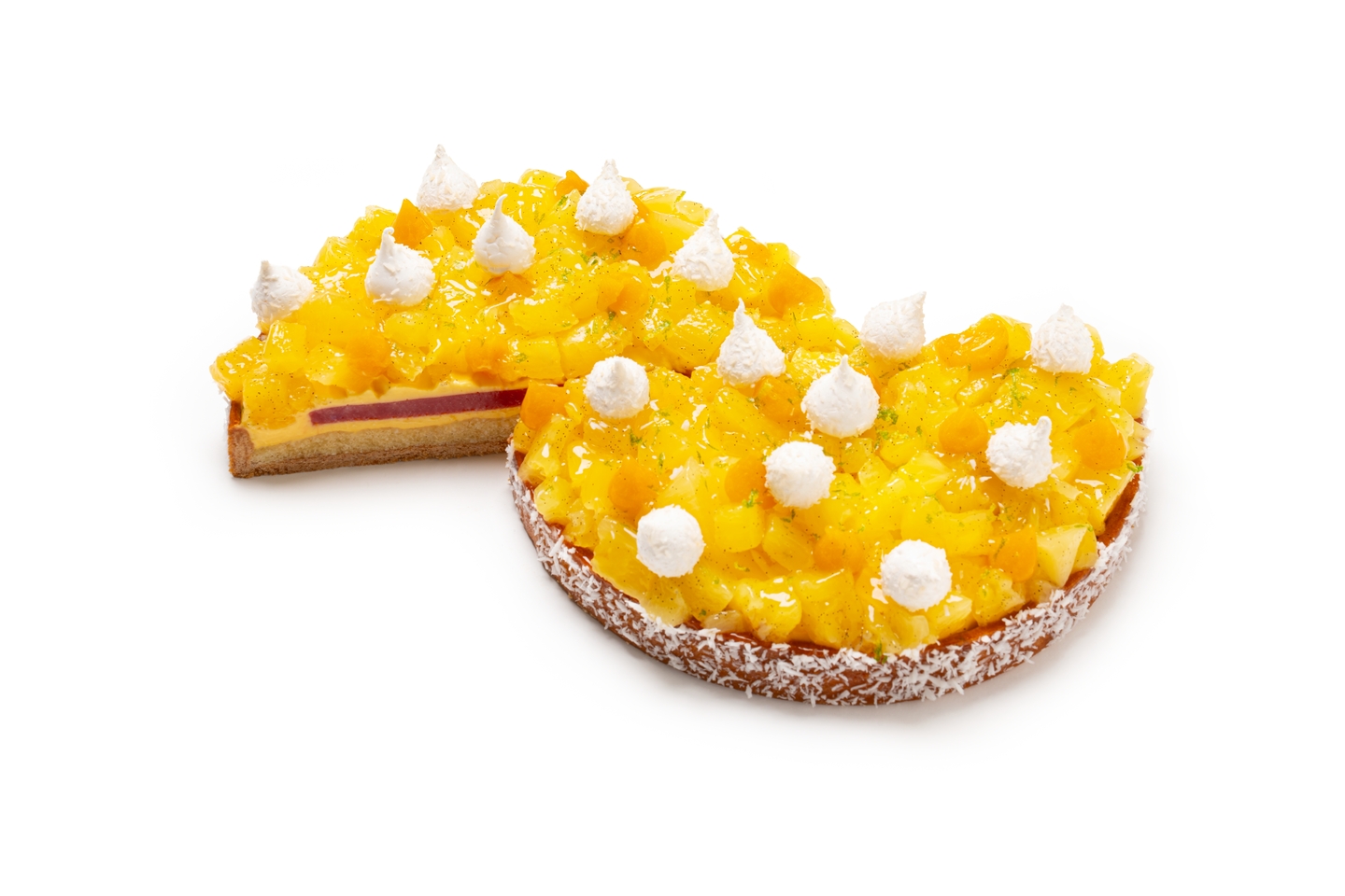 Pineapple and strawberry tart