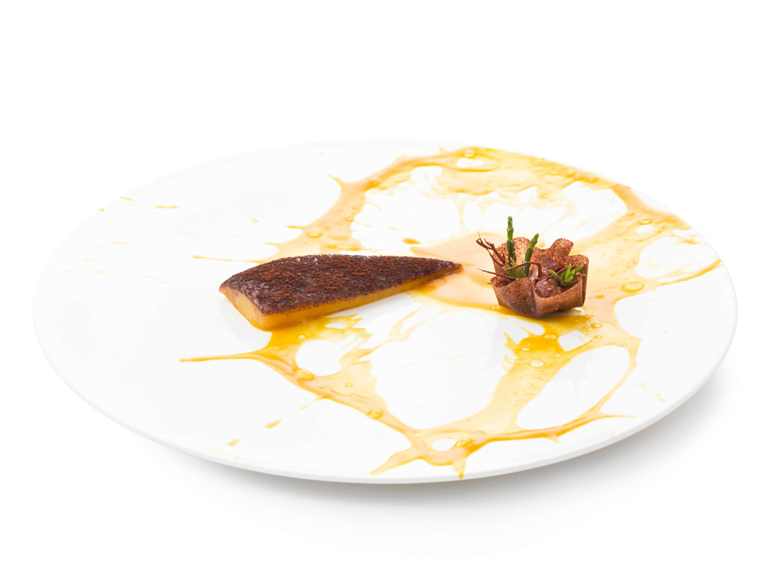 Rode mul met cacao, kabocha, geitenboter en scheermes - photo1 | Debic