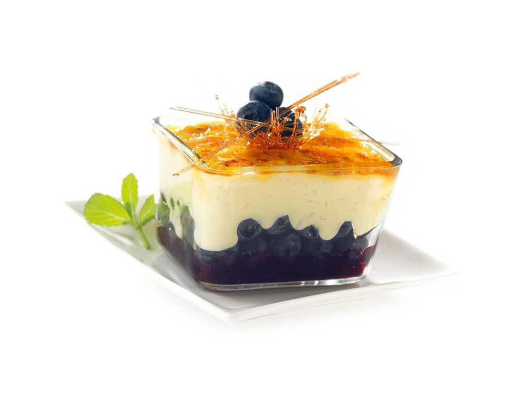 Crema caramellata con composta di mirtilli e zucchero di canna - photo1 | Debic