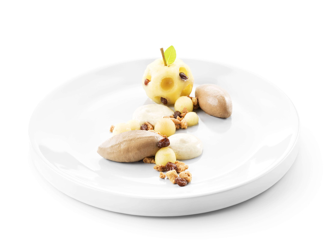 Pomme pochée à la mousse au chocolat - photo1 | Debic