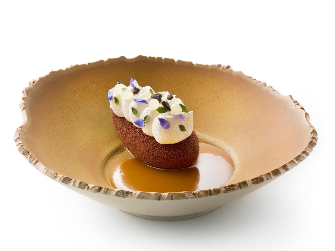 Upside down chocolate mousse quenelle - photo1 | Debic