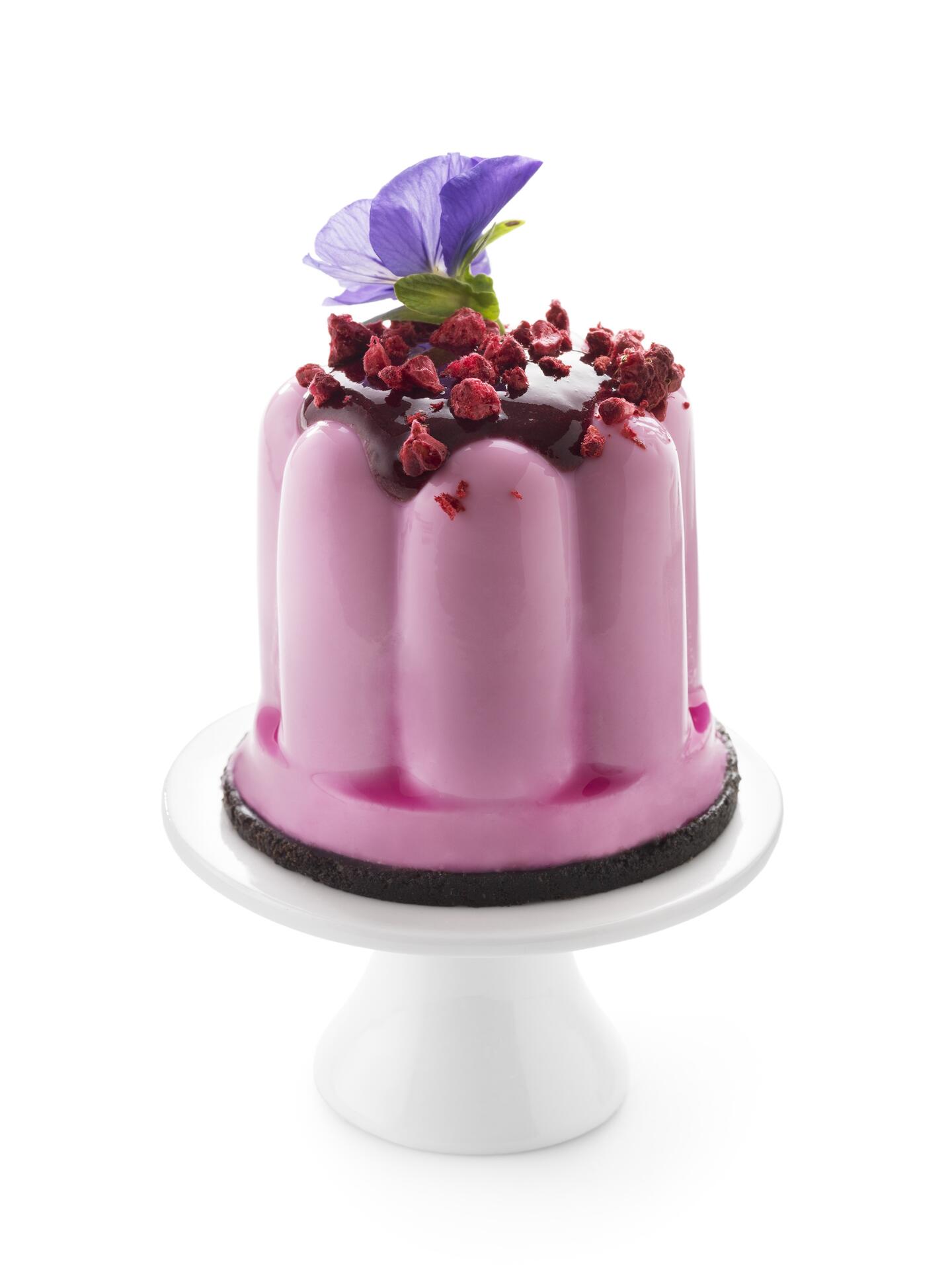 Panna cotta de betteraves, cassis et violettes - photo1 | Debic