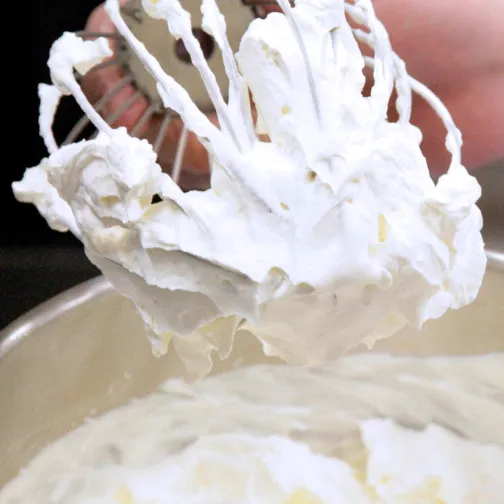 Freshly whipped cream