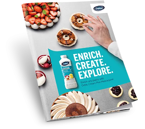 Debic Cream Plus Mascarpone brochure for bakers