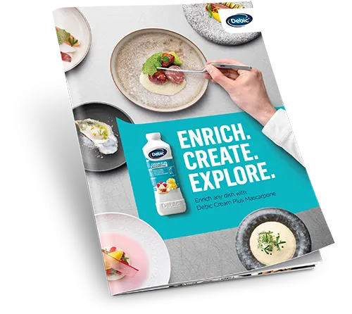 Debic Cream Plus Mascarpone brochure for chefs