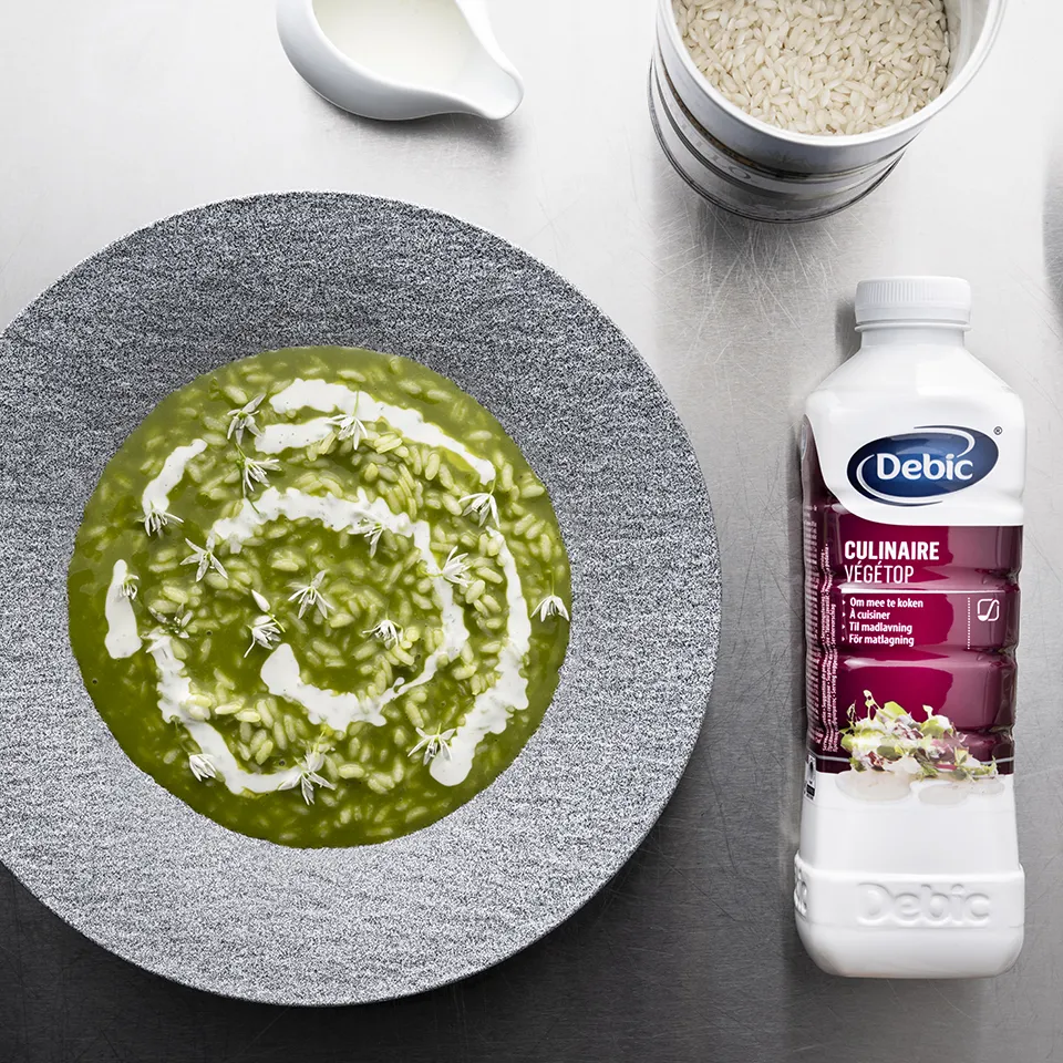 Risotto made with Debic Végétop.