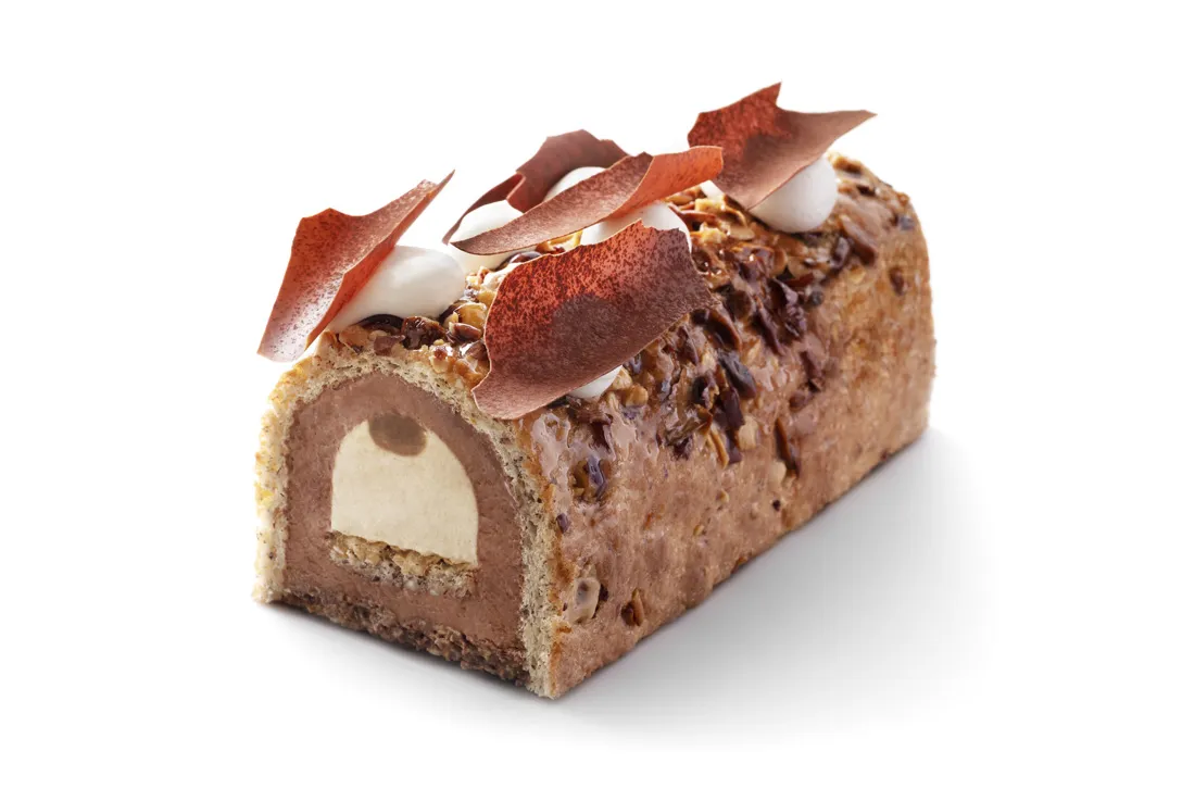 Amandel hazelnoot bûche