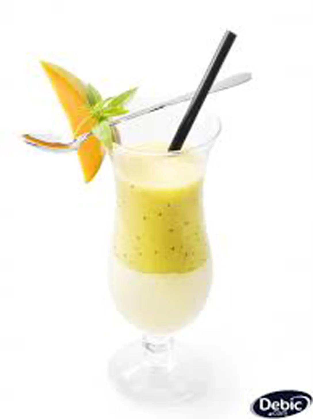 Crème brûlée de mangue avec smoothie au fruit de la passion