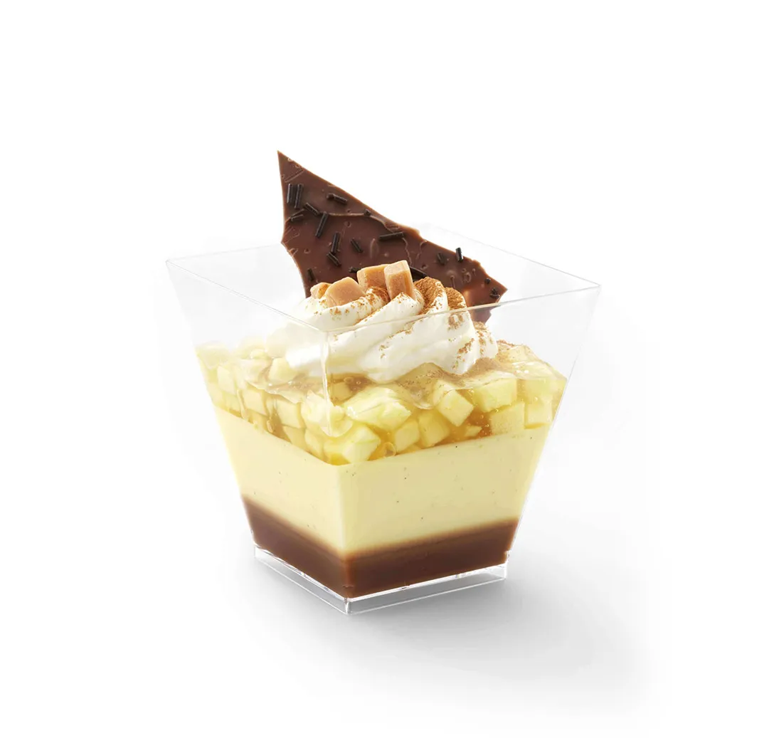 Crème Brûlée con manzana y ganache de avellana