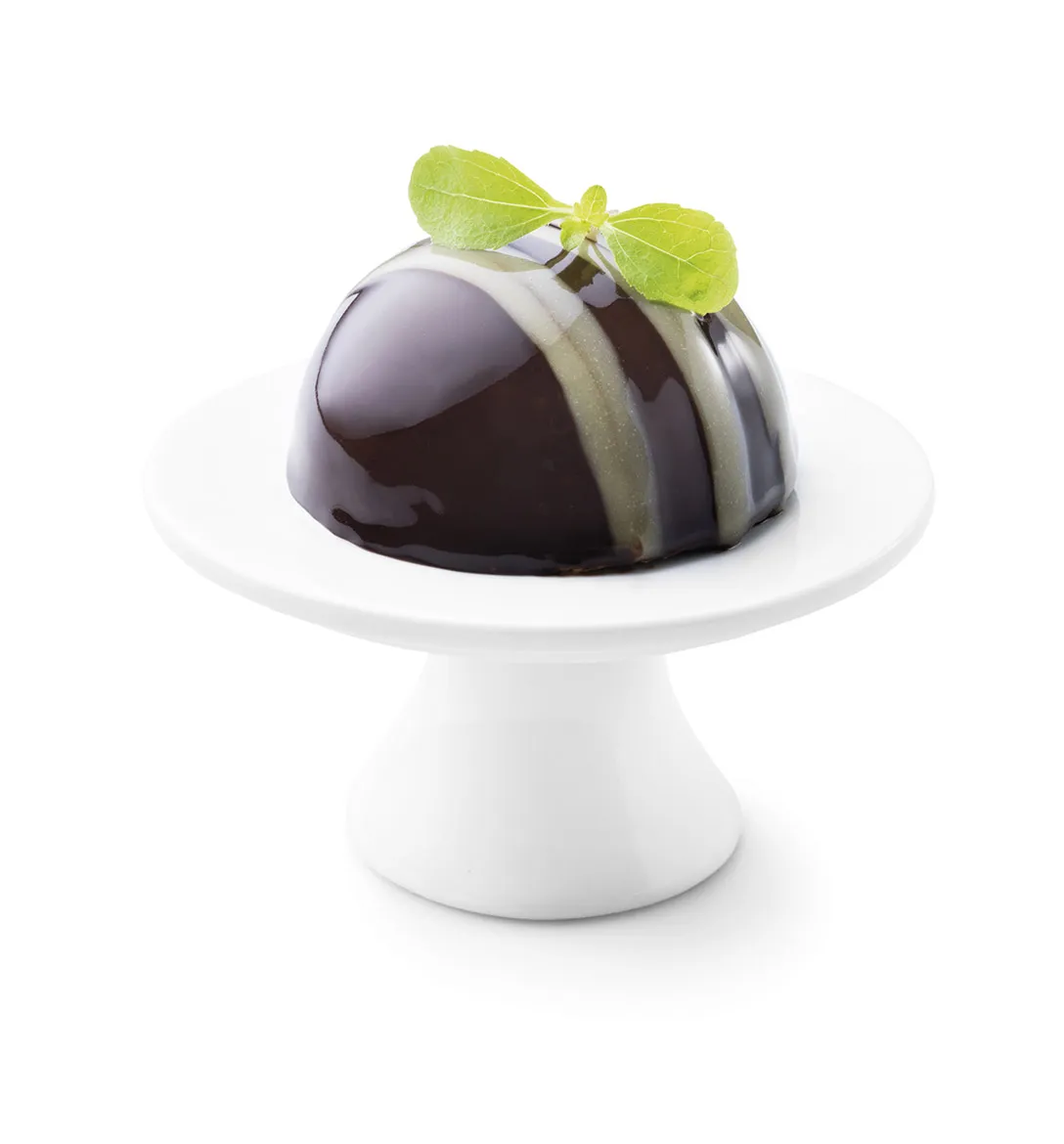 Bomba de chocolate con corazón de vainilla