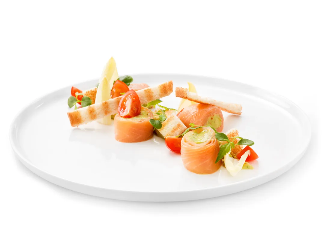 Avocado met gerookte zalm