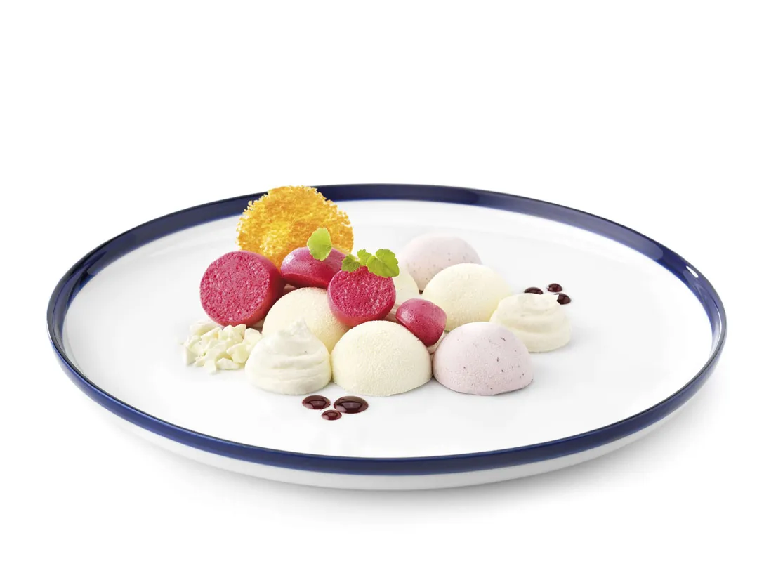 Tiramisu au miel, betterave rouge et framboise