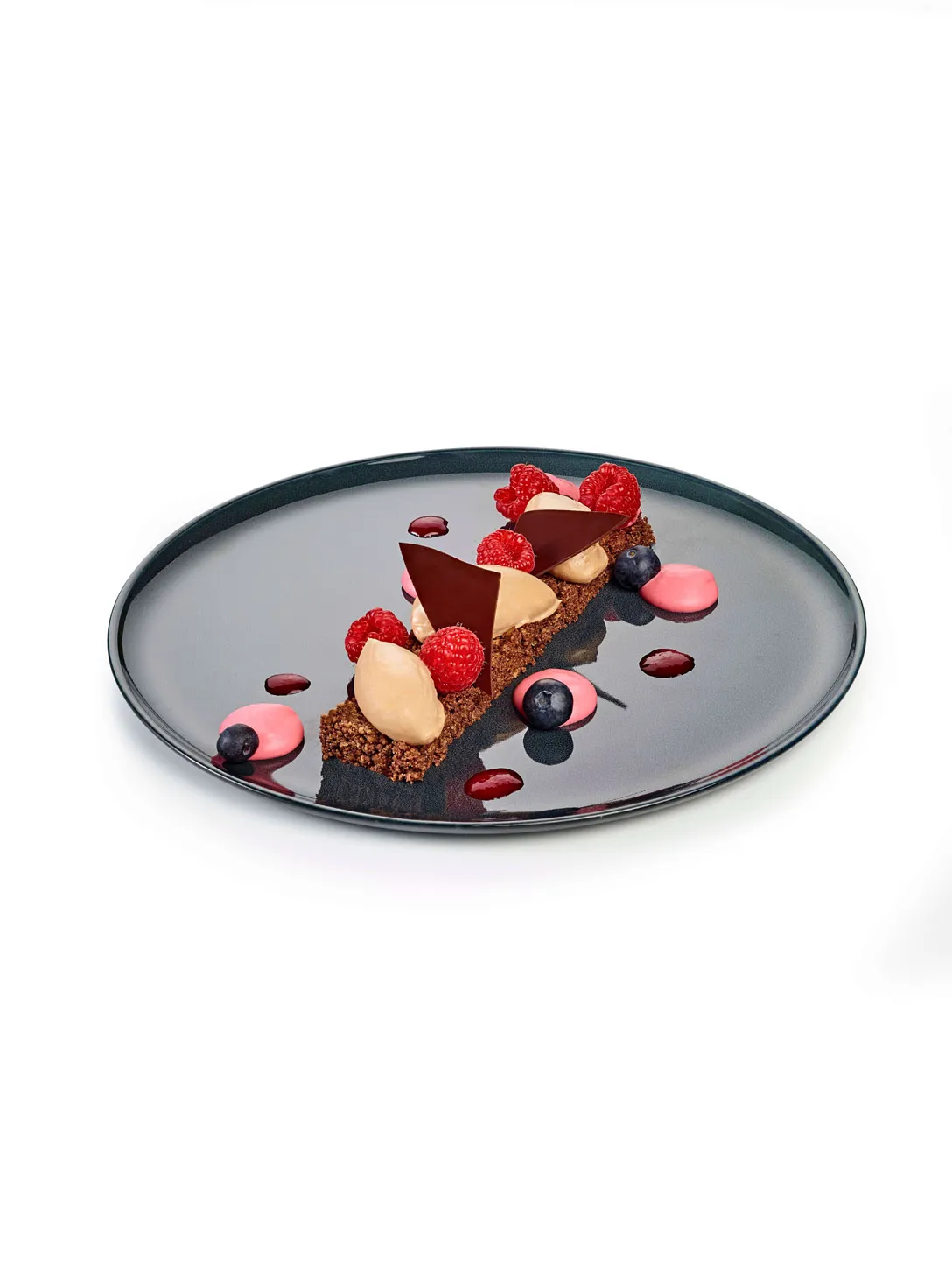 Crumble & ganache chocolat-framboise