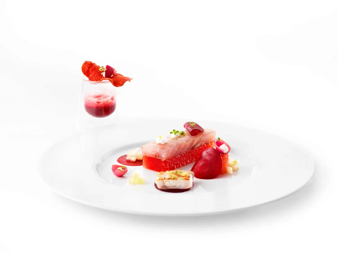 Wilde zeebaars, gebakken en als ceviche