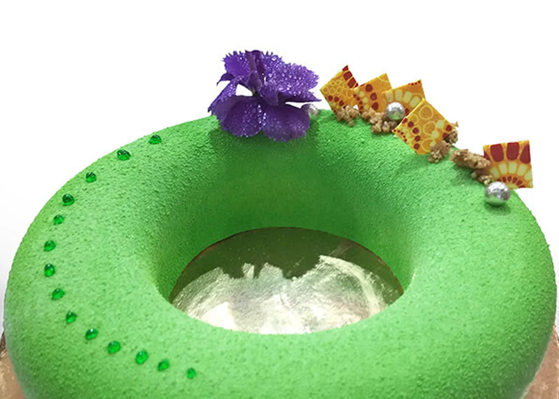Verde mousse al lime e tè matcha
