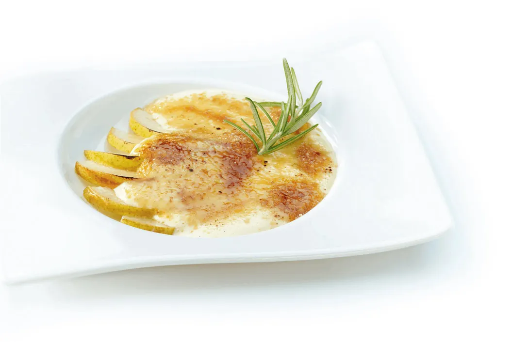 Ziegenfrischkäse Crème Brûlée