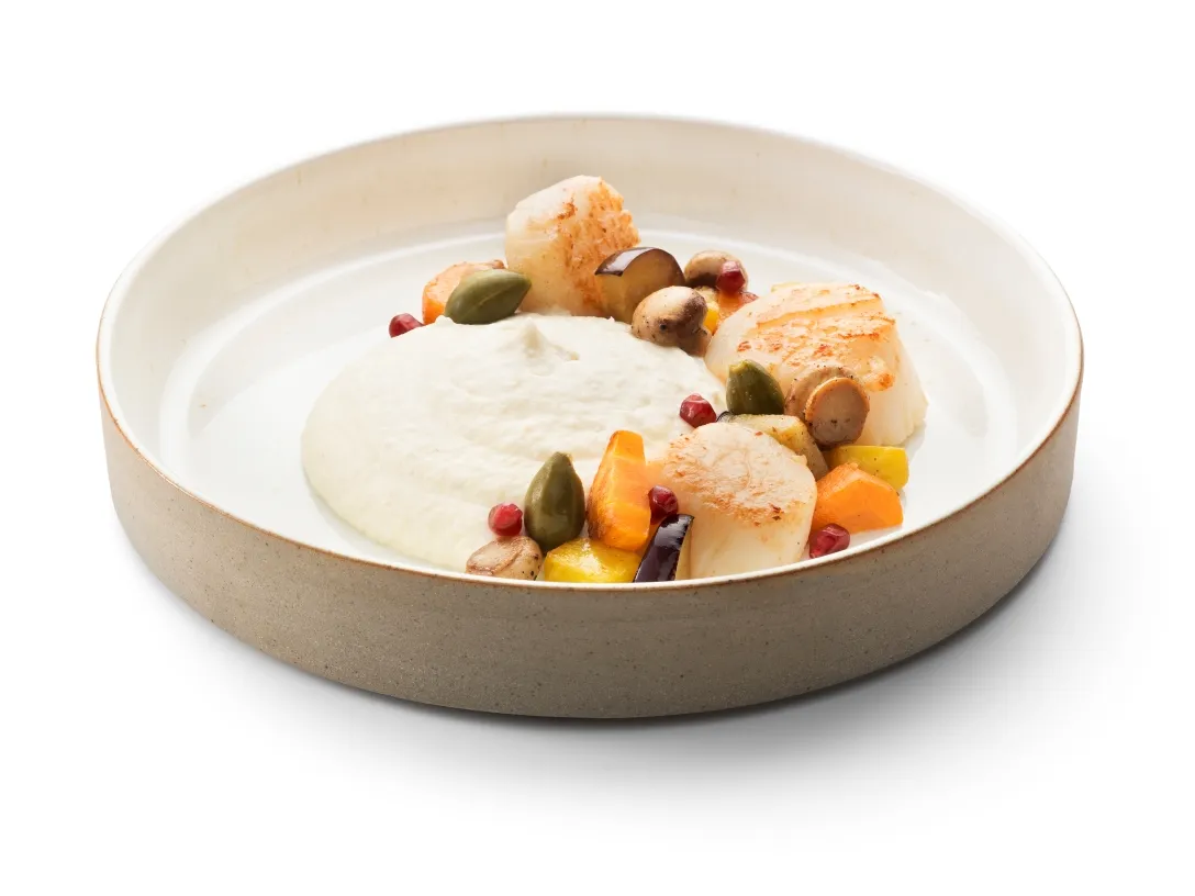 Coquilles en knolselderpuree
