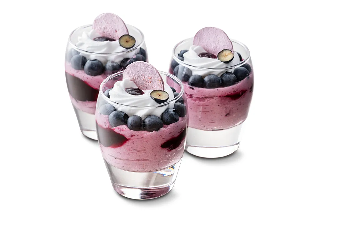 Vegan blauwe bessenmousse